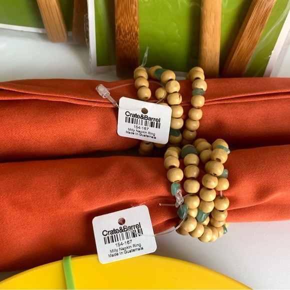 Crate & Barrel Insulated Cooler + Picnic Set + utensils Plates Fabric Napkins - Picture 6 of 13